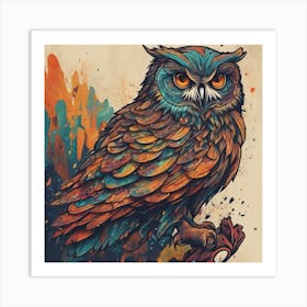 Owl Painting 3 Art Print