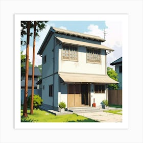 Japanese House Art Print 2 Art Print