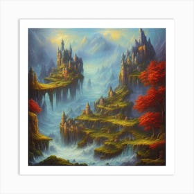 Fantasy Landscape Painting Art Print