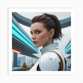 Futuristic Girl 8 Art Print