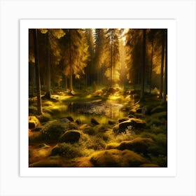 Mossy Forest Art Print