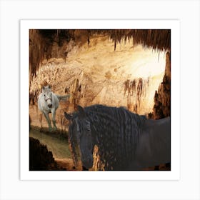 Horse In Cave 1 Art Print