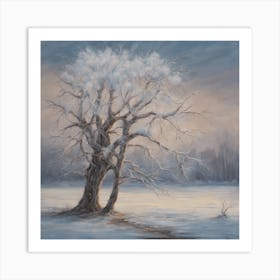 Tree In The Snow Art Print