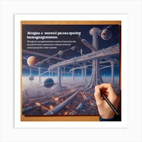 Magna Wavy Space Spreading Image Art Print