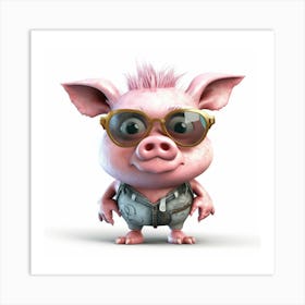 Pig In Sunglasses Art Print