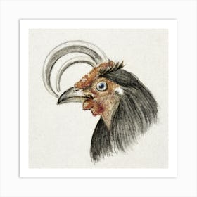Head Of A Rooster, Jean Bernard Art Print