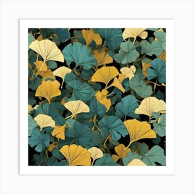 Tropical leaves of ginkgo biloba 16 Art Print