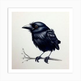 Cute Crow 1 Art Print