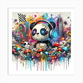 Psychedelic Panda 14 Art Print