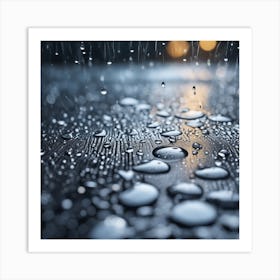 Raindrops On A Window 3 Art Print