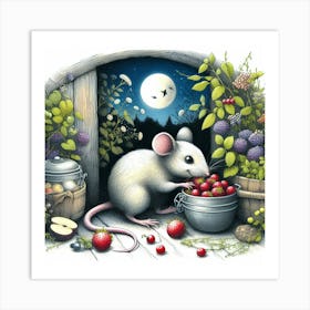 Mouse In The Garden Art Print