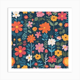 Floral Pattern 2 Art Print