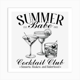 Summer For Bake Cocktail Club Art Print