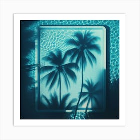 Palm Trees In The Pool 1 Art Print