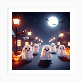 Ghosts On The Street Art Print