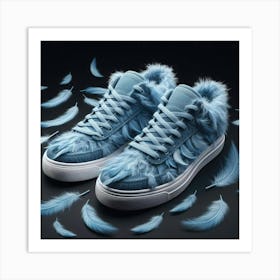 Blue shoes Art Print