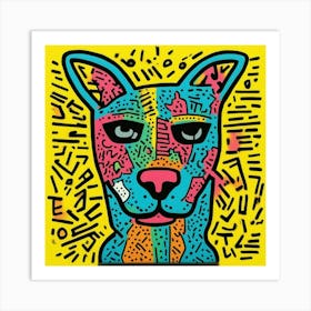 Psychedelic Dog Art Print