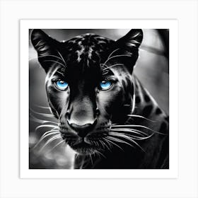 Blue Eyes Of A Leopard 1 Art Print