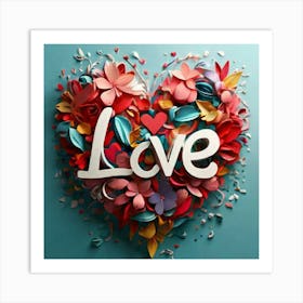 Love In A Heart Art Print