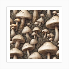 Mushrooms As A Logo Haze Ultra Detailed Film Photography Light Leaks Larry Bud Melman Trending (2) Art Print