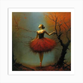 Ballerina In The Forest 1 Art Print