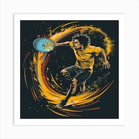 Frisbee Player Art Print