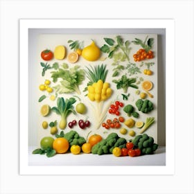 A wonderful assortment of fruits and vegetables 3 Art Print