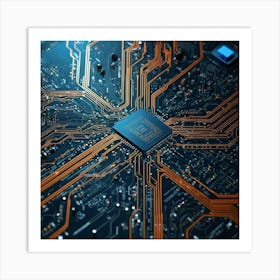 Computer Circuit Board 14 Art Print