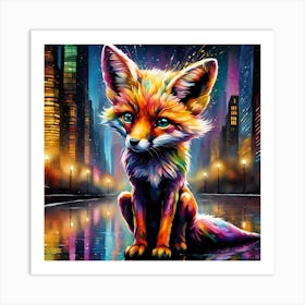 Fox In The City 1 Art Print