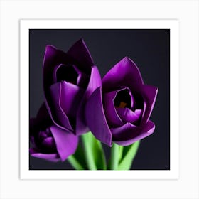 Purple Tulips 1 Art Print