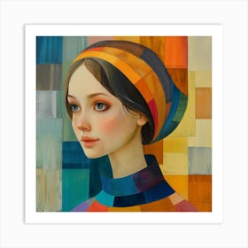 Girl With A Hat Art Print