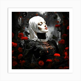 Woman In Black 1 Art Print