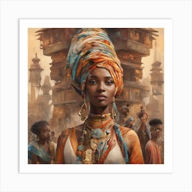 Woman In A Turban Art Print