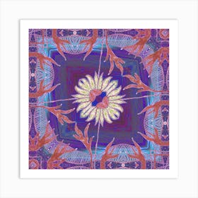 White flower mirror Art Print