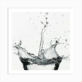 Water Splash Art Print