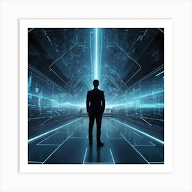 Futuristic Businessman 1 Art Print