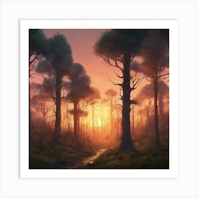 808094 Pictures Of A Forest At Sunset Xl 1024 V1 0 Art Print