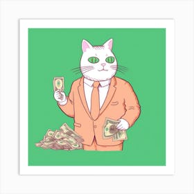 Business Cat 7 Art Print