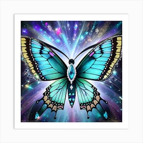 Blue Butterfly Art Print