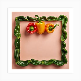 Frame Of Peppers 13 Art Print