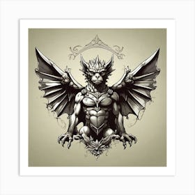 Griffin paint art Art Print