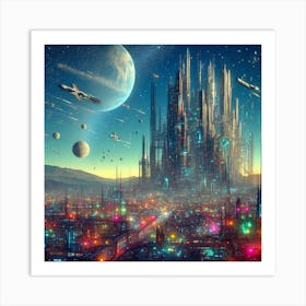 Futuristic City 67 Art Print