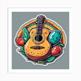 Easter Guitar Art Print