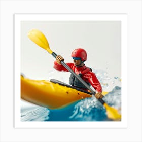 Kayaker In Water Art Print