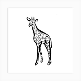 The Giraffe Square Art Print
