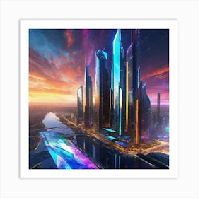 Futuristic Cityscape 110 Art Print