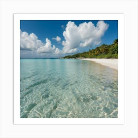 Beach In The Maldives Art Print