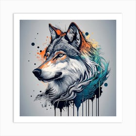 Vektor Create An Exquisite Ink Painting On White 3 Art Print