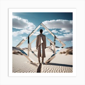 Man In The Desert 64 Art Print