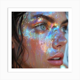 Holographic Makeup Art Print